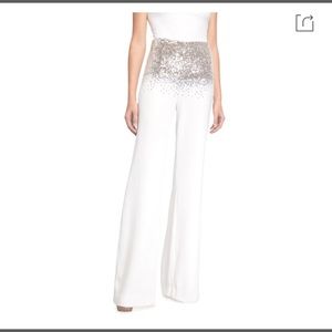 NWT Sachin & Babi Pia silver embellished pants